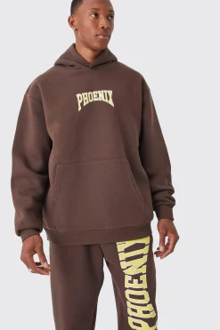 Phoenix Oversized Hooded Tracksuit | BoohooMAN UK