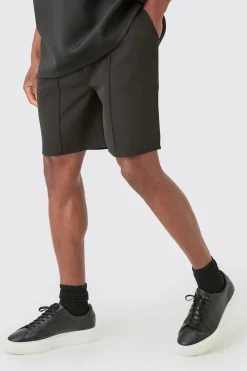 Pin Tuck Stretch Elasticated Waist Shorts | BoohooMAN UK