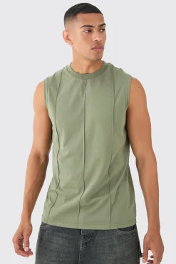 Pintuck Tank | BoohooMAN UK