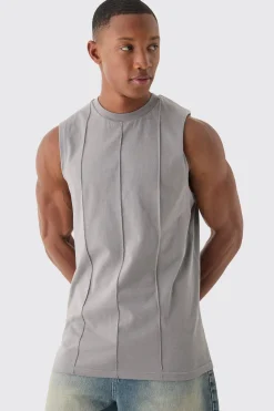 Pintuck Tank | BoohooMAN UK