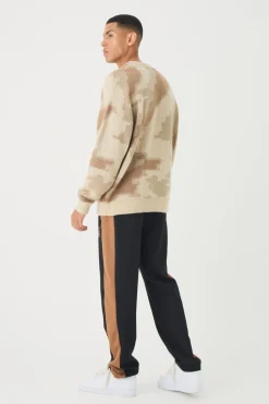Pique Panel B Embroidered Jogger | BoohooMAN UK