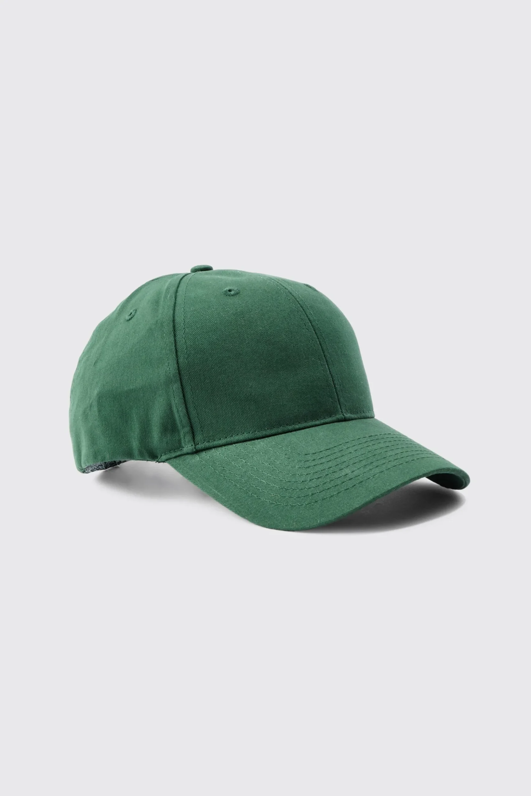 Plain Cap In Khaki | BoohooMAN UK