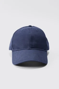 Plain Cap In Navy | BoohooMAN UK