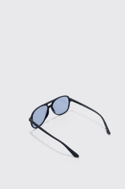Plastic Aviator Sunglasses | BoohooMAN UK