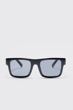 Plastic Sunglasses In Black | BoohooMAN UK