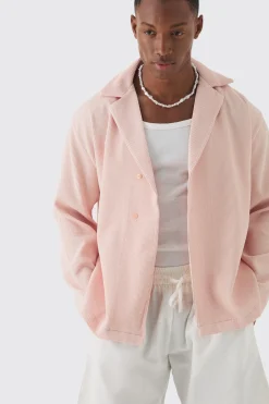Pleated Long Sleeve Wrap Shirt | BoohooMAN UK