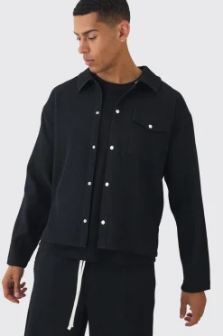 Pleated Overshirt | BoohooMAN UK
