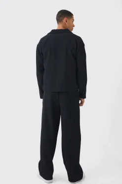 Pleated Overshirt | BoohooMAN UK