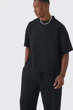 Pleated Oversized Boxy T-shirt & Trouser | BoohooMAN UK