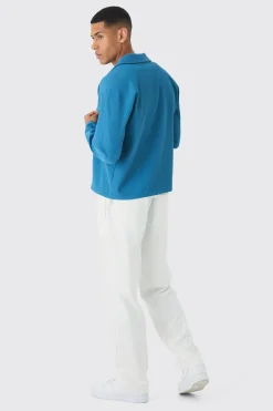 Pleated Oversized Overshirt | BoohooMAN UK