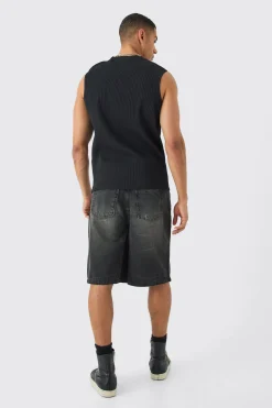 Pleated Sleeveless Tank | BoohooMAN UK