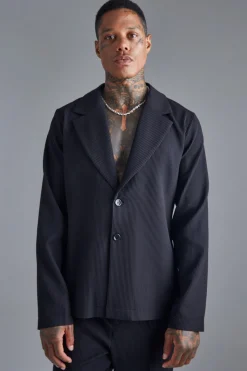 PLEATED SLIM FIT SUIT | BoohooMAN UK