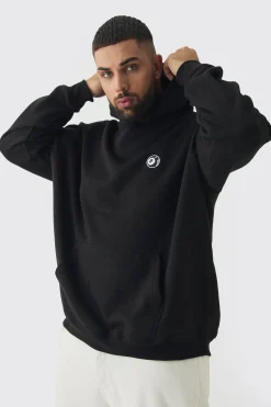 Plus 8 Ball Embroidered Hoodie | BoohooMAN UK
