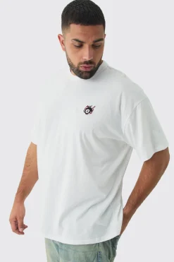 Plus 8 Ball Embroidered T-Shirt | BoohooMAN UK