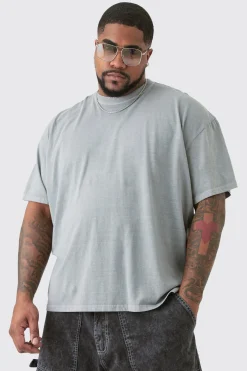 Plus 1999 Graphic Back Print T-shirt In Grey | BoohooMAN UK