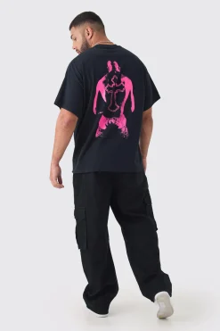 Plus 2 Pac Printed T-shirt In Black | BoohooMAN UK