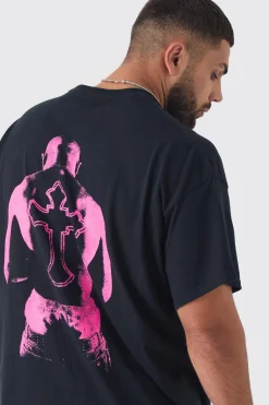 Plus 2 Pac Printed T-shirt In Black | BoohooMAN UK