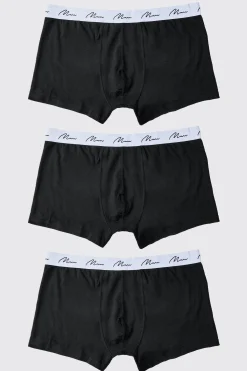 Plus 3 Pack Man Dash Mid Length Trunks | BoohooMAN UK