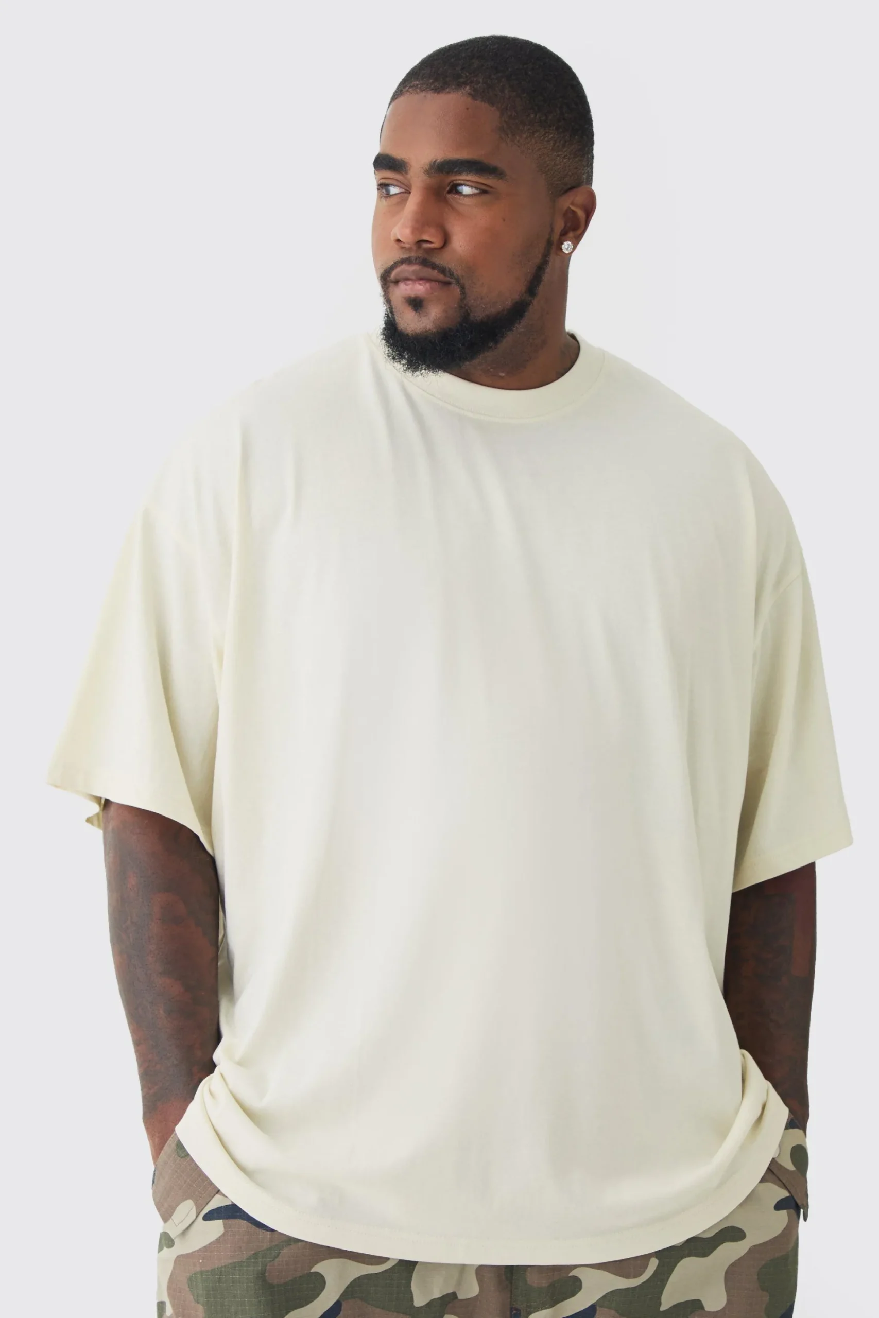 Plus 2 Pack Oversized T-shirt | BoohooMAN UK