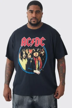 Plus ACDC License Tour Graphic T-shirt | BoohooMAN UK