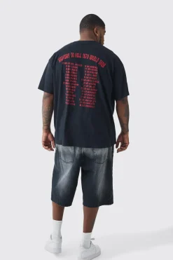 Plus ACDC License Tour Graphic T-shirt | BoohooMAN UK