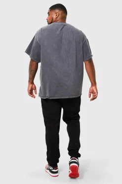 Plus Acid Wash Looney Tunes License T-shirt | BoohooMAN UK