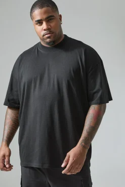 Plus Active Extended Neck One More Rep Oversized T-shirt | BoohooMAN UK