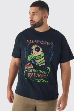 Plus Alice Cooper License T-shirt | BoohooMAN UK