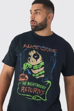 Plus Alice Cooper License T-shirt | BoohooMAN UK