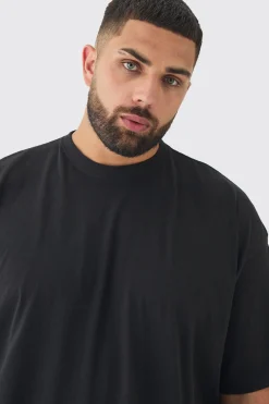 Plus Angel Wing Rhinestone Printed T-Shirt In Black | BoohooMAN UK