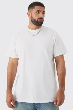Plus Basic Crew Neck T-shirt | BoohooMAN UK