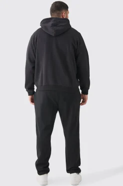 Plus Basic Jogger In Black | BoohooMAN UK