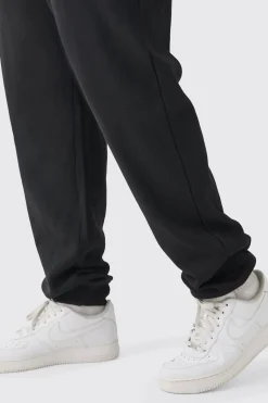 Plus Basic Jogger In Black | BoohooMAN UK