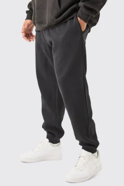 Plus Basic Slim Fit Jogger In Black | BoohooMAN UK