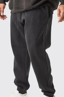 Plus Basic Slim Fit Jogger In Black | BoohooMAN UK
