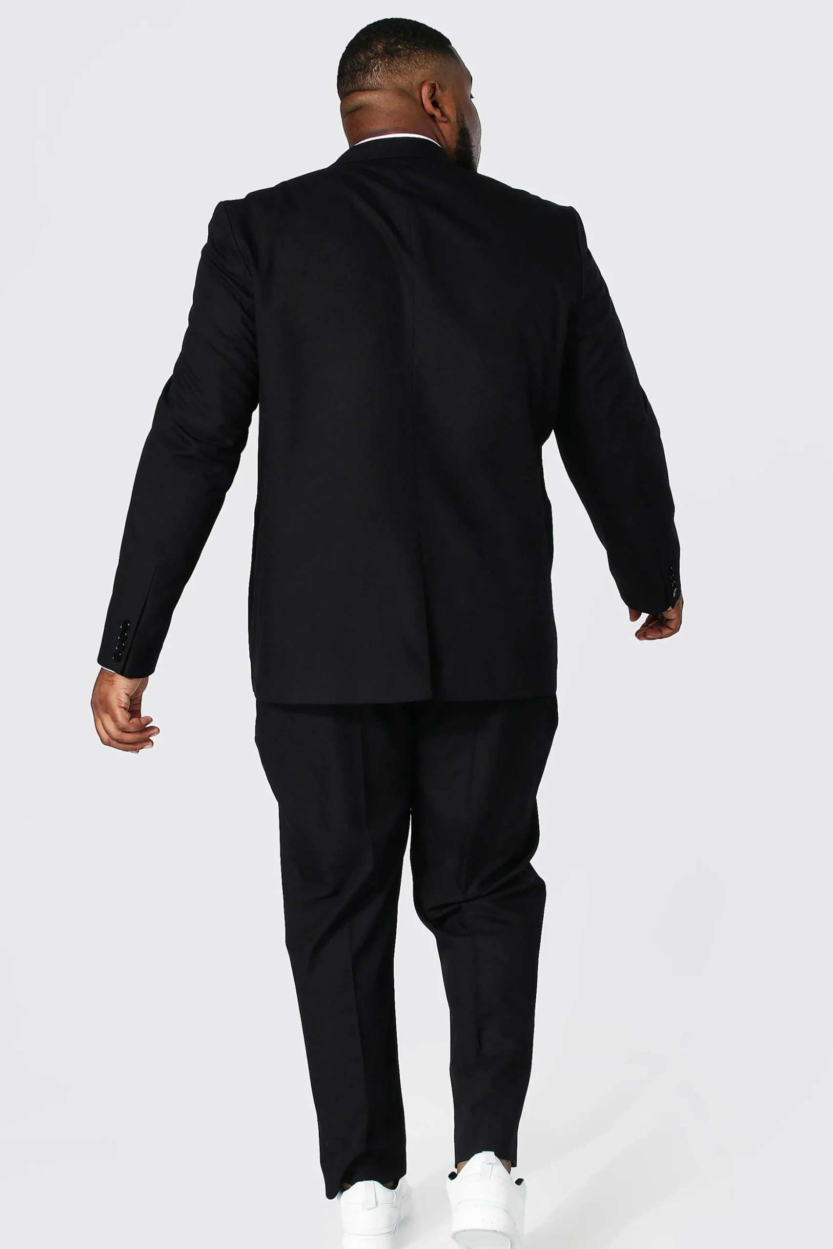 Plus Black Slim Single Breasted Suit | BoohooMAN UK