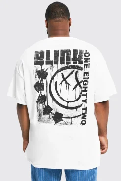 Plus Blink 182 License T-shirt | BoohooMAN UK