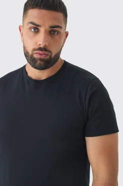 Plus Brushed Check Loungewear Bottom And T-shirt Set In Grey | BoohooMAN UK