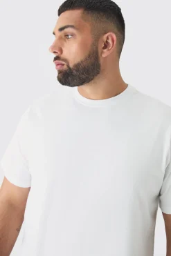 Plus Brushed Check Loungewear Bottom And T-shirt Set In Green | BoohooMAN UK