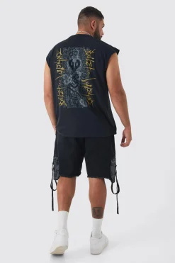 Plus Bullet For My Valentine License Back Print Tank | BoohooMAN UK