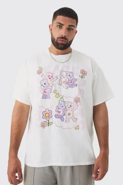 Plus Care Bears License Print T-shirt | BoohooMAN UK