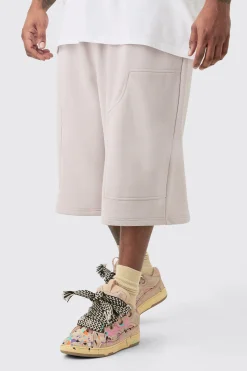 Plus Carpenter Loopback Jersey Jort | BoohooMAN UK