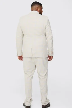 Plus Checked Skinny Fit Blazer | BoohooMAN UK