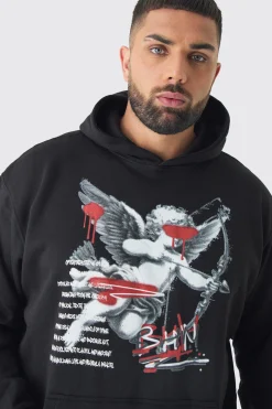 Plus Cherub Graffiti Graphic Hoodie & Relaxed Fit Jogger Tracksuit | BoohooMAN UK