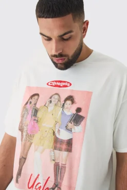 Plus Clueless License Print T-shirt | BoohooMAN UK