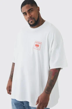 Plus Columbia Records License T-shirt | BoohooMAN UK