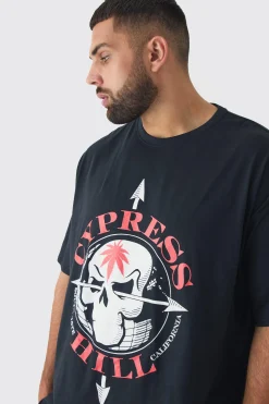 Plus Cypress Hill License Print T-shirt | BoohooMAN UK