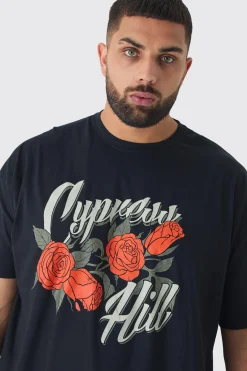 Plus Cypress Hill License Print T-shirt | BoohooMAN UK