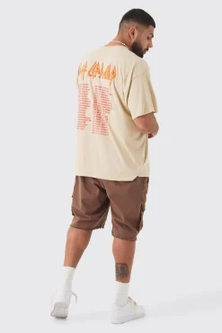 Plus Def Leppard License Tour Graphic T-shirt | BoohooMAN UK