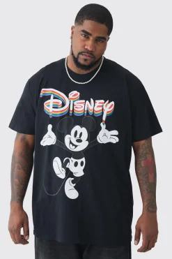 Plus Disney Mickey Mouse Pride License T-shirt | BoohooMAN UK